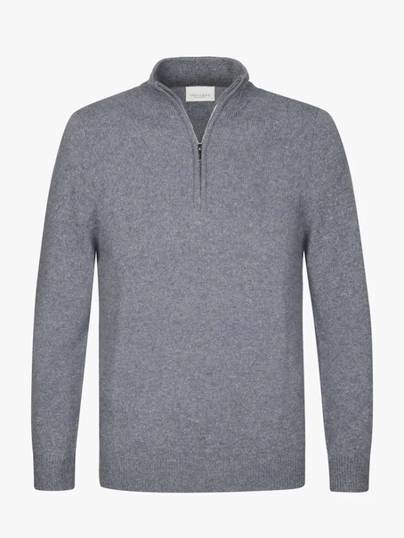 Profuomo PULLOVER HALF ZIP BLUE