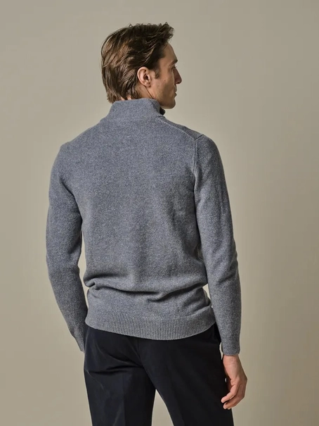 Profuomo PULLOVER HALF ZIP BLUE