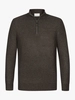 Profuomo PULLOVER HALF ZIP BROWN