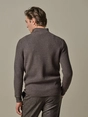 Profuomo PULLOVER HALF ZIP BROWN