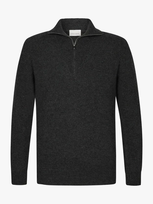 Profuomo PULLOVER HALF ZIP GREY
