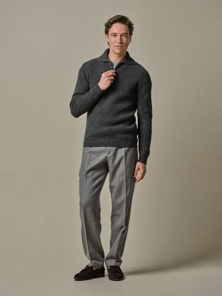 Profuomo PULLOVER HALF ZIP GREY