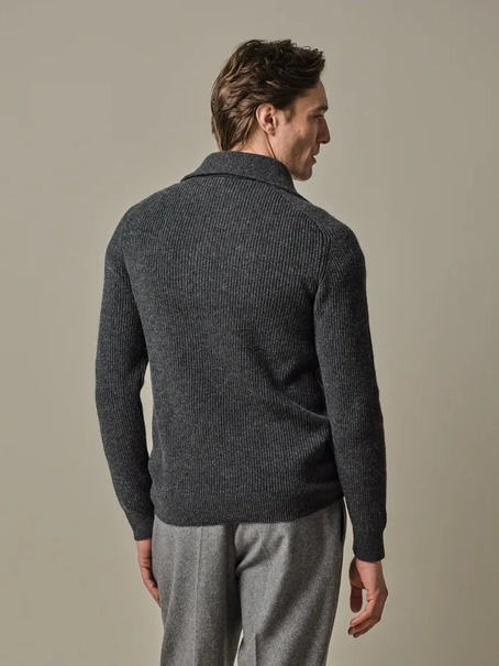Profuomo PULLOVER HALF ZIP GREY