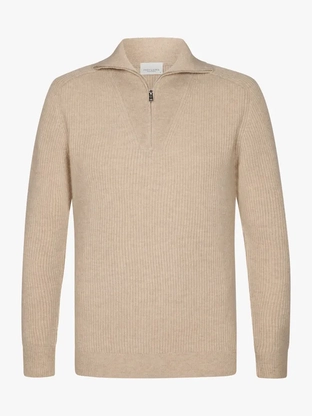 Profuomo PULLOVER HALF ZIP L SAND
