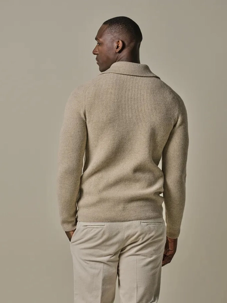 Profuomo PULLOVER HALF ZIP L SAND