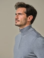 Profuomo PULLOVER HALF ZIP LS BLUE
