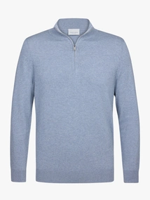 Profuomo PULLOVER HALF ZIP LS BLUE