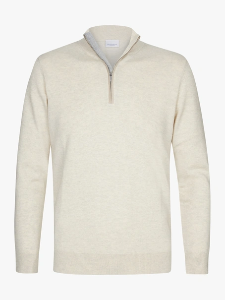 Profuomo PULLOVER HALF ZIP LS D BEIGE