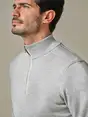 Profuomo PULLOVER HALF ZIP LS L GREY