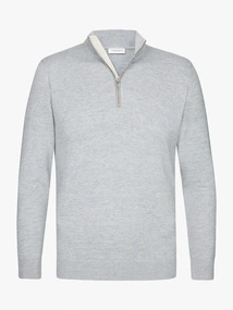 Profuomo PULLOVER HALF ZIP LS L GREY