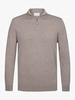 Profuomo PULLOVER HALF ZIP LS M BROWN
