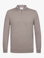 Profuomo PULLOVER HALF ZIP LS M BROWN