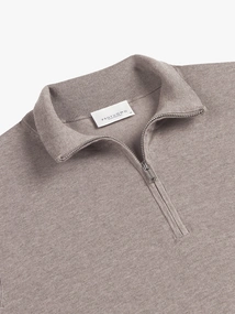 Profuomo PULLOVER HALF ZIP LS M BROWN