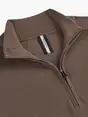 Profuomo PULLOVER HALF ZIP LS MID BROWN