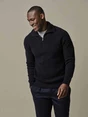 Profuomo PULLOVER HALF ZIP NAVY