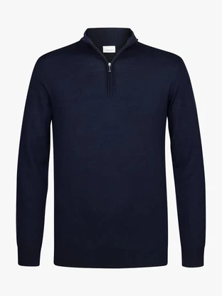 Profuomo PULLOVER HALF ZIP NAVY