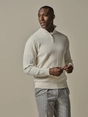 Profuomo PULLOVER HALF ZIP OFF WHITE