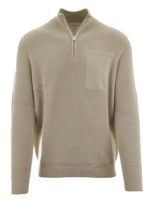 Profuomo PULLOVER HALF ZIP OFF WHITE