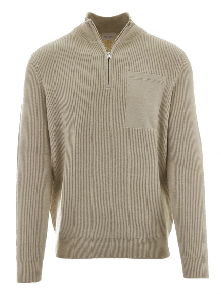 Profuomo PULLOVER HALF ZIP OFF WHITE