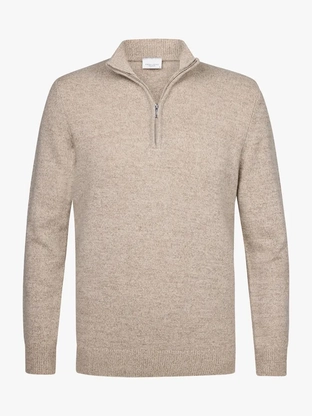 Profuomo PULLOVER HALF ZIP SAND