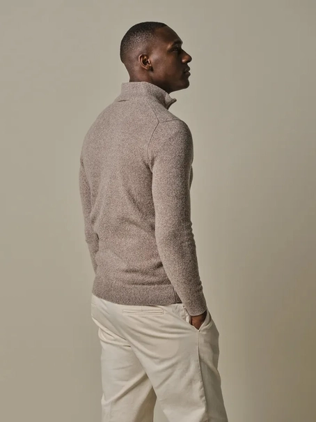 Profuomo PULLOVER HALF ZIP SAND