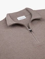 Profuomo PULLOVER HALF ZIP SS M BROWN