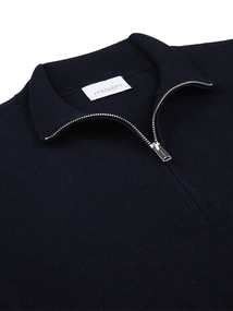 Profuomo PULLOVER HALF ZIP SS NAVY
