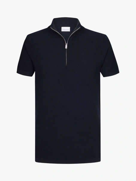 Profuomo PULLOVER HALF ZIP SS NAVY