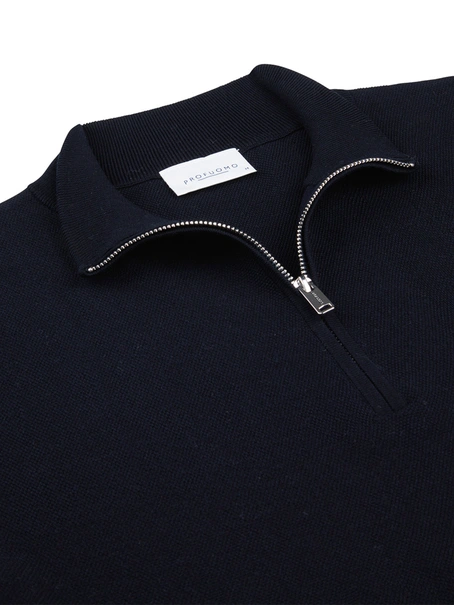 Profuomo PULLOVER HALF ZIP SS NAVY