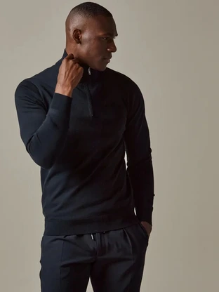 Profuomo PULLOVER HALFZIP NAVY