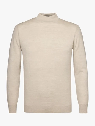 Profuomo PULLOVER MOCK NECK BEIGE