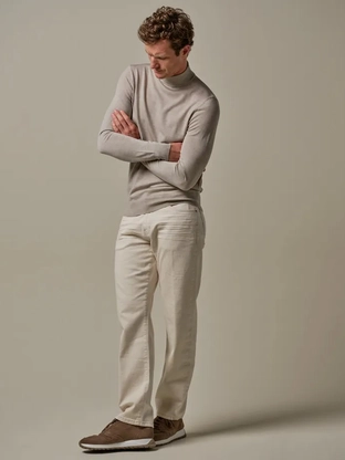 Profuomo PULLOVER MOCK NECK BEIGE