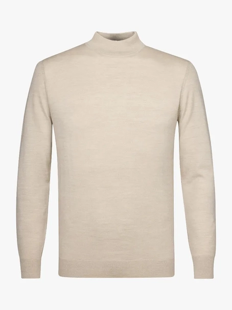 Profuomo PULLOVER MOCK NECK BEIGE