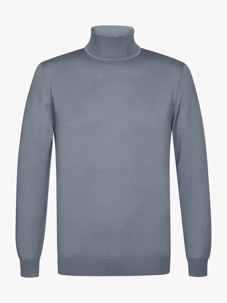 Profuomo PULLOVER MOCK NECK BLUE