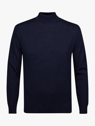 Profuomo PULLOVER MOCK NECK NAVY