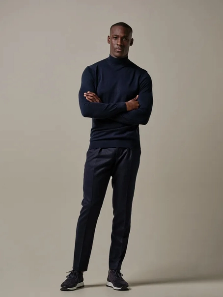 Profuomo PULLOVER MOCK NECK NAVY