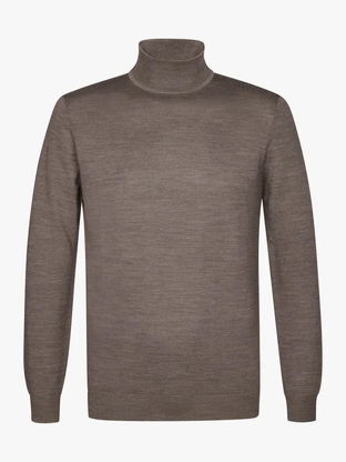Profuomo PULLOVER MOCK NECK TAUPE
