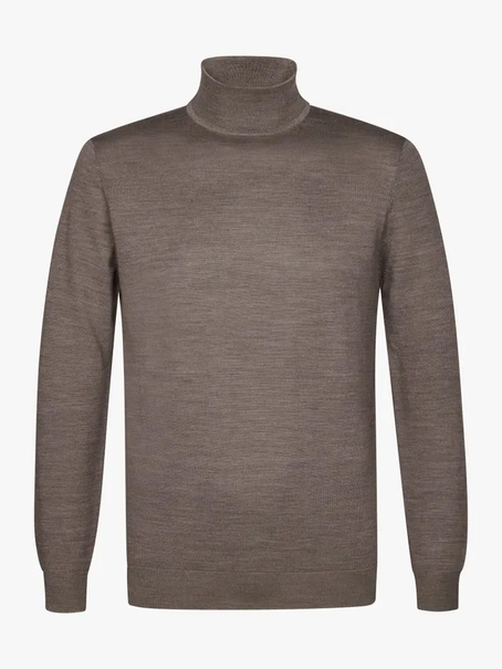 Profuomo PULLOVER MOCK NECK TAUPE