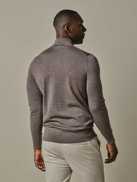 Profuomo PULLOVER MOCK NECK TAUPE