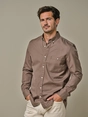Profuomo SHIRT B.DWN RLXFIT BRWN