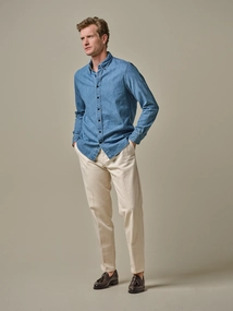 Profuomo SHIRT BTTN DWN RLXFIT INDIGO