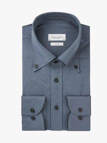 Profuomo SHIRT BTTN DWN SF DENIM BLUE