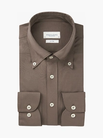 Profuomo SHIRT BTTN DWN SF M.BROWN
