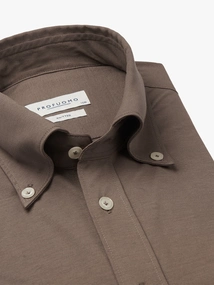 Profuomo SHIRT BTTN DWN SF M.BROWN