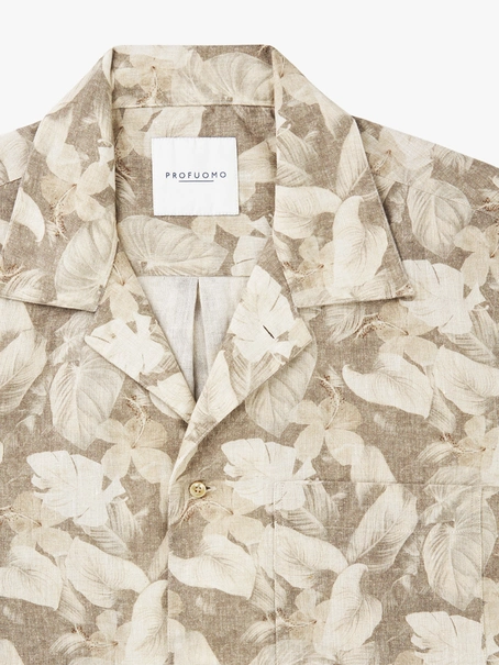 Profuomo SHIRT CAMP SS BEIGE