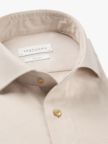 Profuomo SHIRT CUTAWAY SF CAMEL