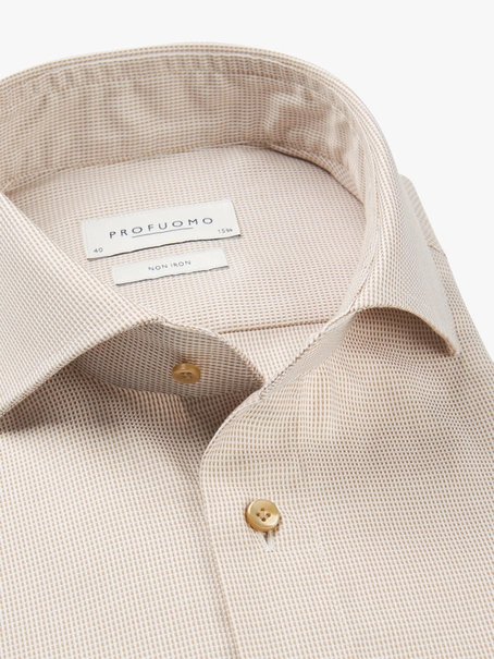 Profuomo SHIRT CUTAWAY SF CAMEL