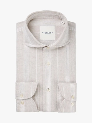 Profuomo SHIRT X-CUTAWAY SC SF BEIGE