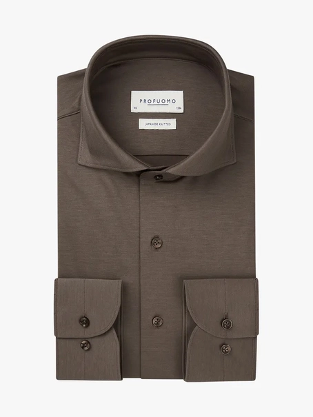 Profuomo SHIRT X-CUTAWAY SC SF BROWN
