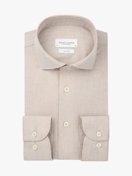Profuomo SHIRT X-CUTAWAY SF BEIGE